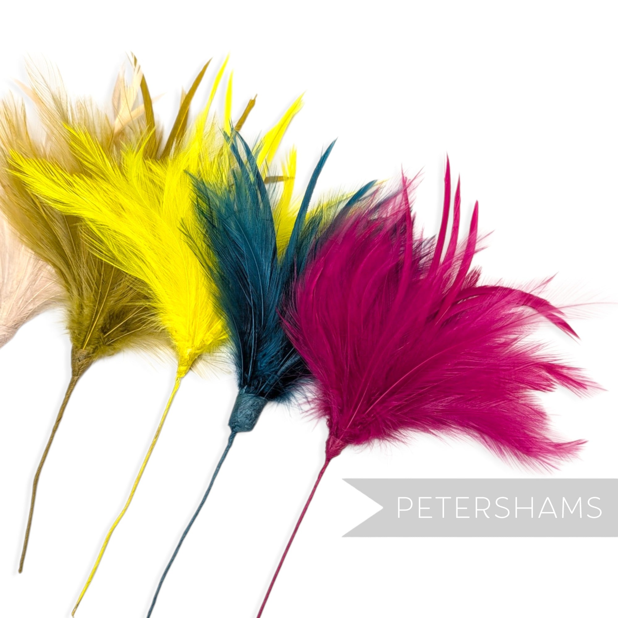 Fluffy Hackle & Goose Biot Feather Mount