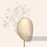 Triangle Tipped Stripped Coque & Burnt Peacock Feather Mount