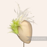 Large Zippered Goose Biot and Hackle Feather Hat Mount