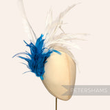 Large Zippered Goose Biot and Hackle Feather Hat Mount