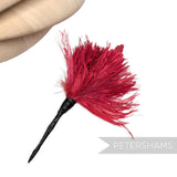 Ostrich Plume with Zig Zag Edged Goose Feather Hat Mount