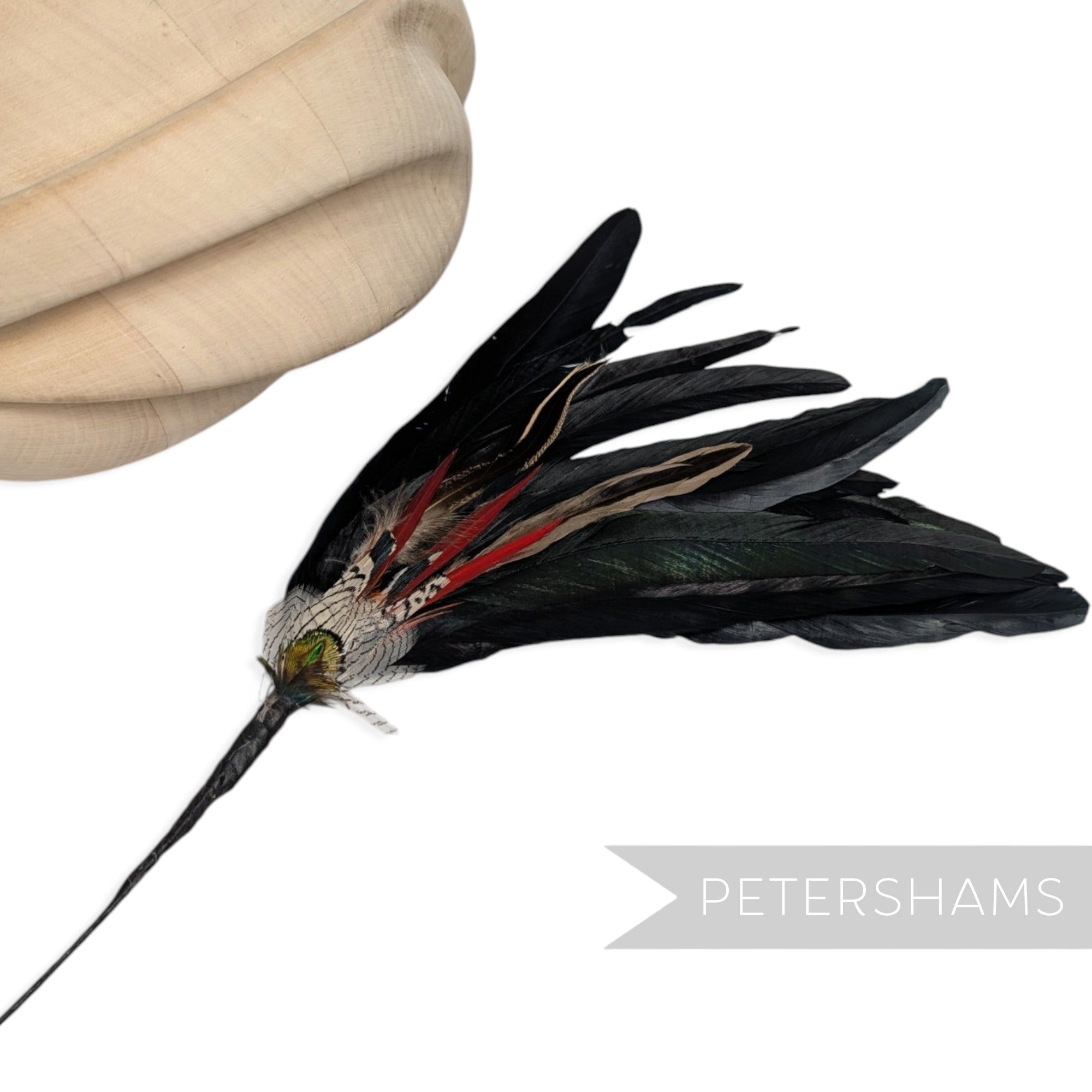 Black Full Coque & Pheasant Large Hat Mount