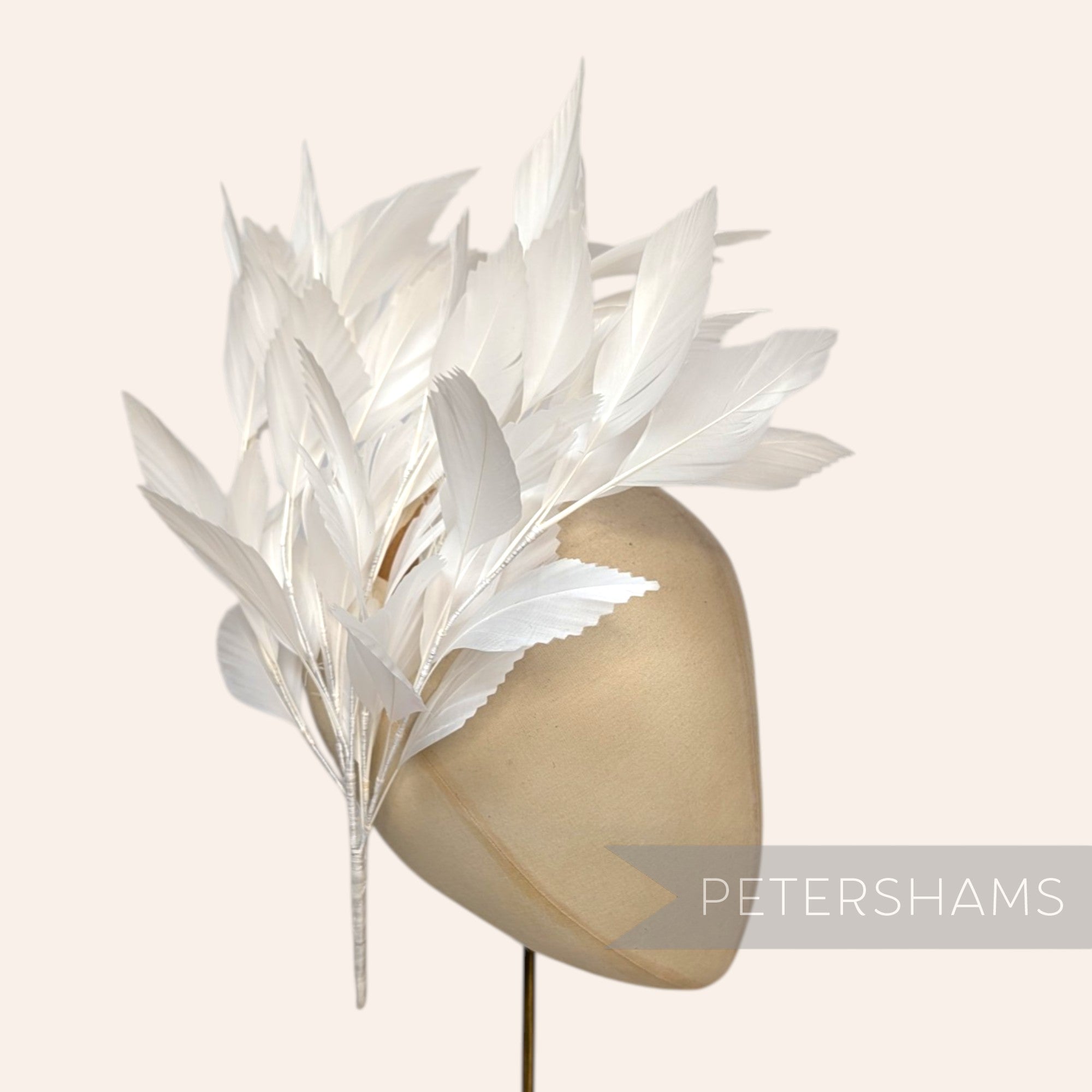 *One-off* Extra Large Ivory Zig Zag Goose Feather Mount