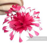 *One-off* Large Fuchsia Pink Goose Feather Flower Mount