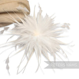 *One-off* Ivory Hackle, Coque & Goose Feather Flower Mount
