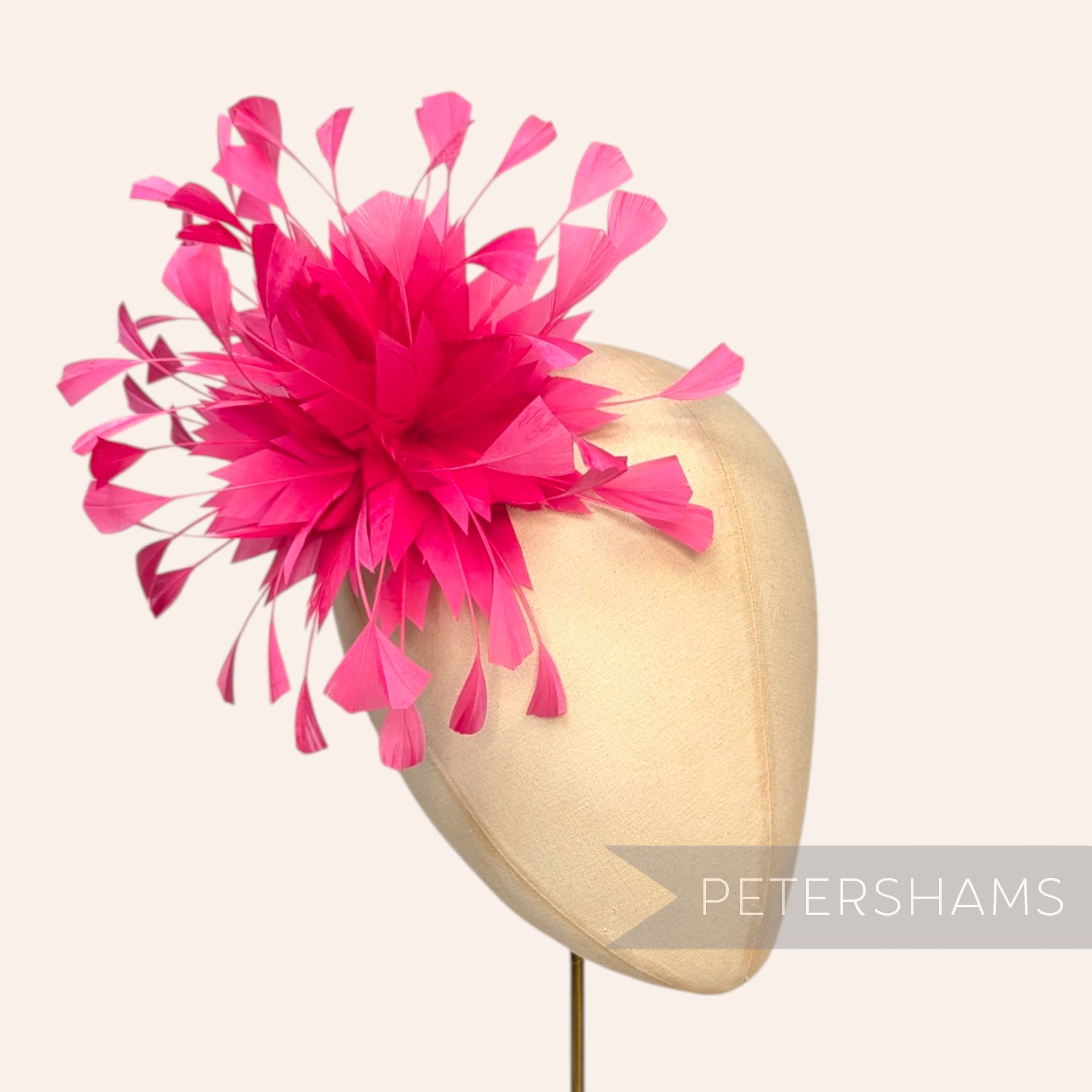 *One-off* Large Fuchsia Pink Goose Feather Flower Mount