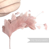 Stripped Diamond Coque & Goose Feather Wired Hat Mount