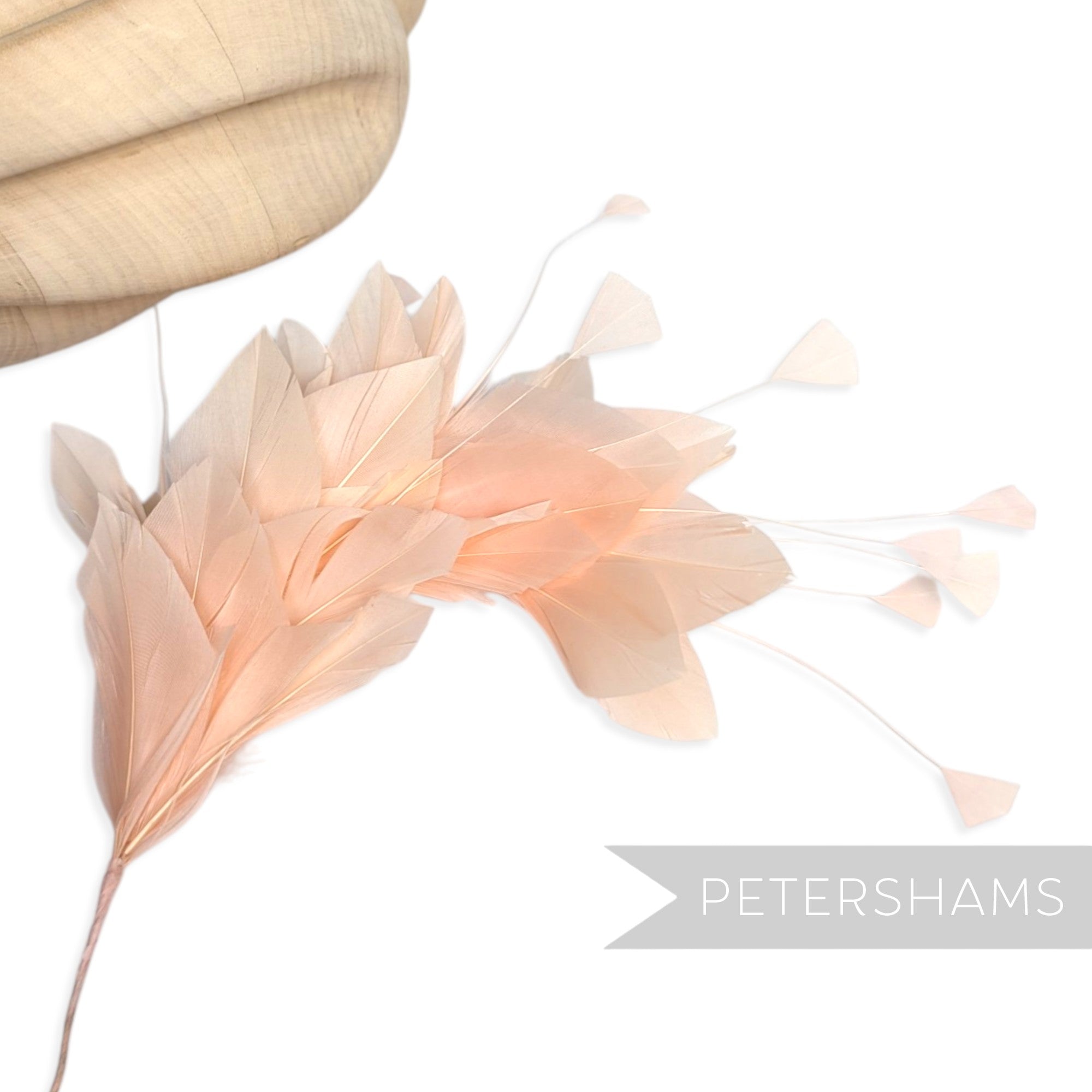 Stripped Diamond Coque & Goose Feather Wired Hat Mount