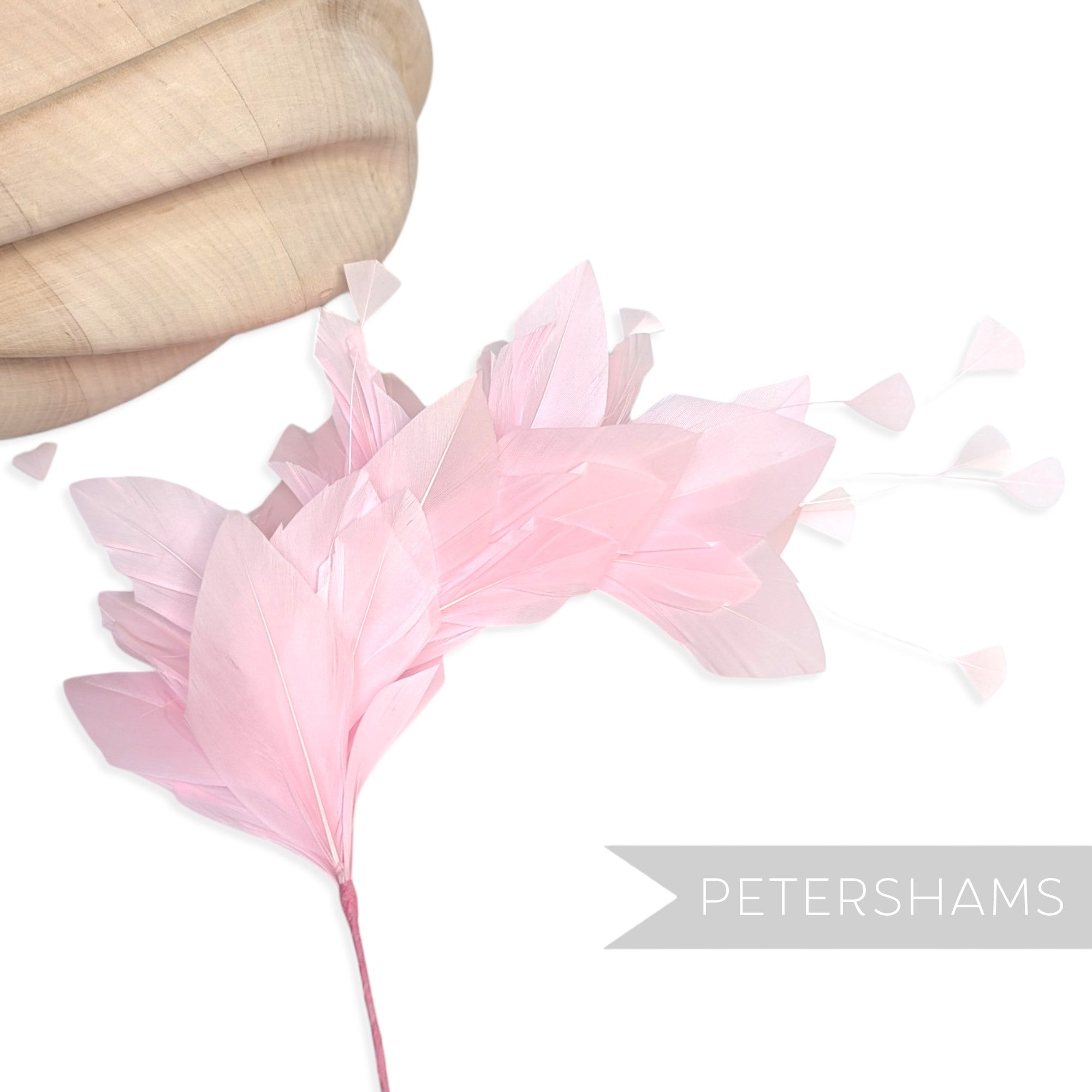 Stripped Diamond Coque & Goose Feather Wired Hat Mount