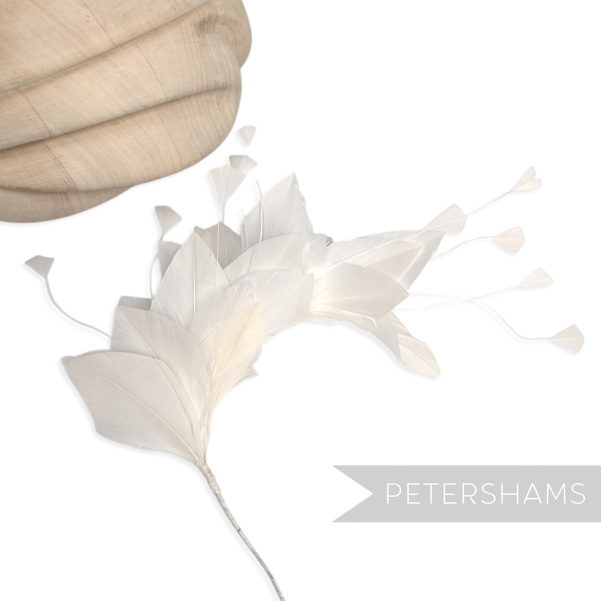 Stripped Diamond Coque & Goose Feather Wired Hat Mount