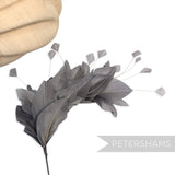 Stripped Diamond Coque & Goose Feather Wired Hat Mount