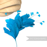 Stripped Diamond Coque & Goose Feather Wired Hat Mount