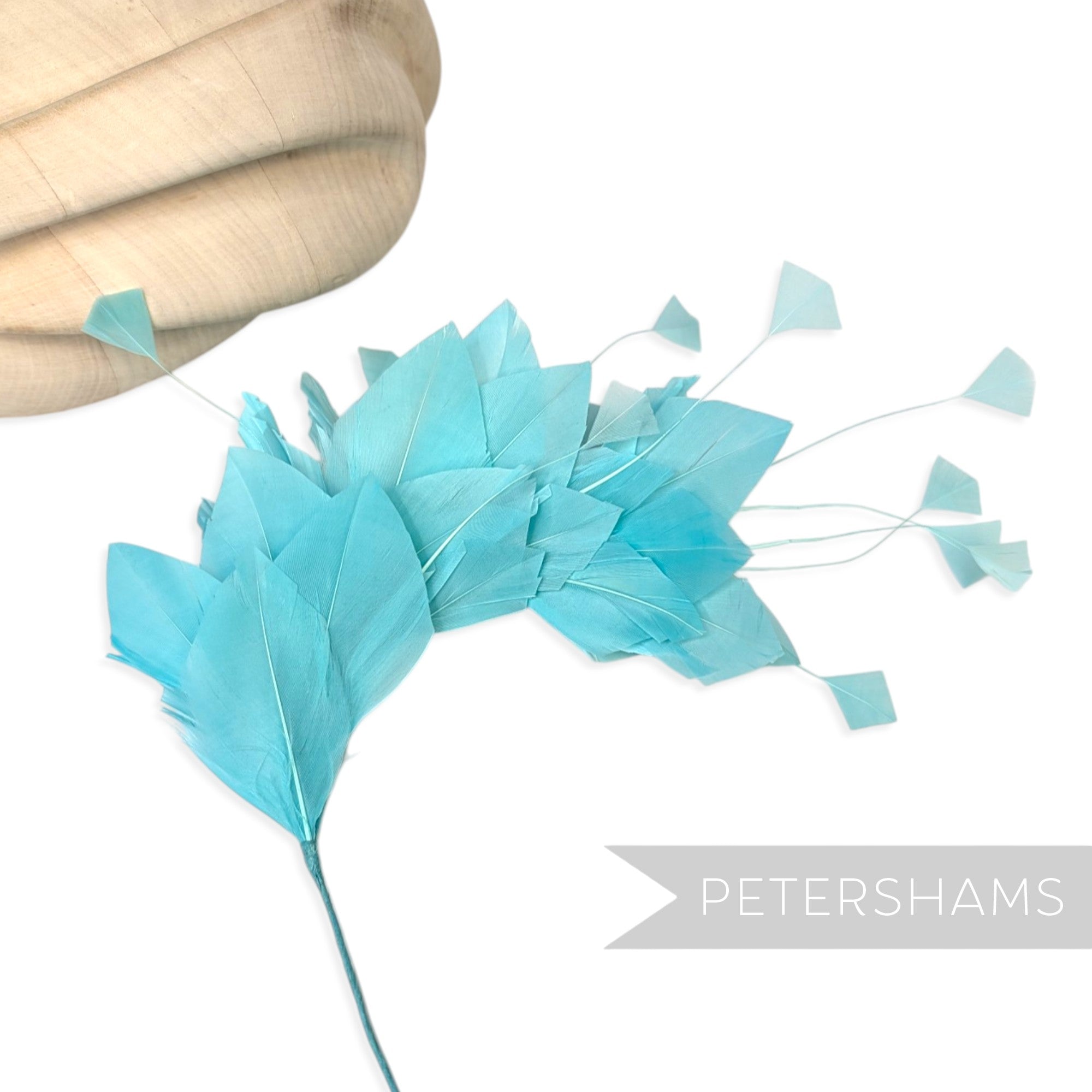 Stripped Diamond Coque & Goose Feather Wired Hat Mount