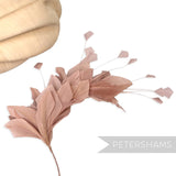 Stripped Diamond Coque & Goose Feather Wired Hat Mount