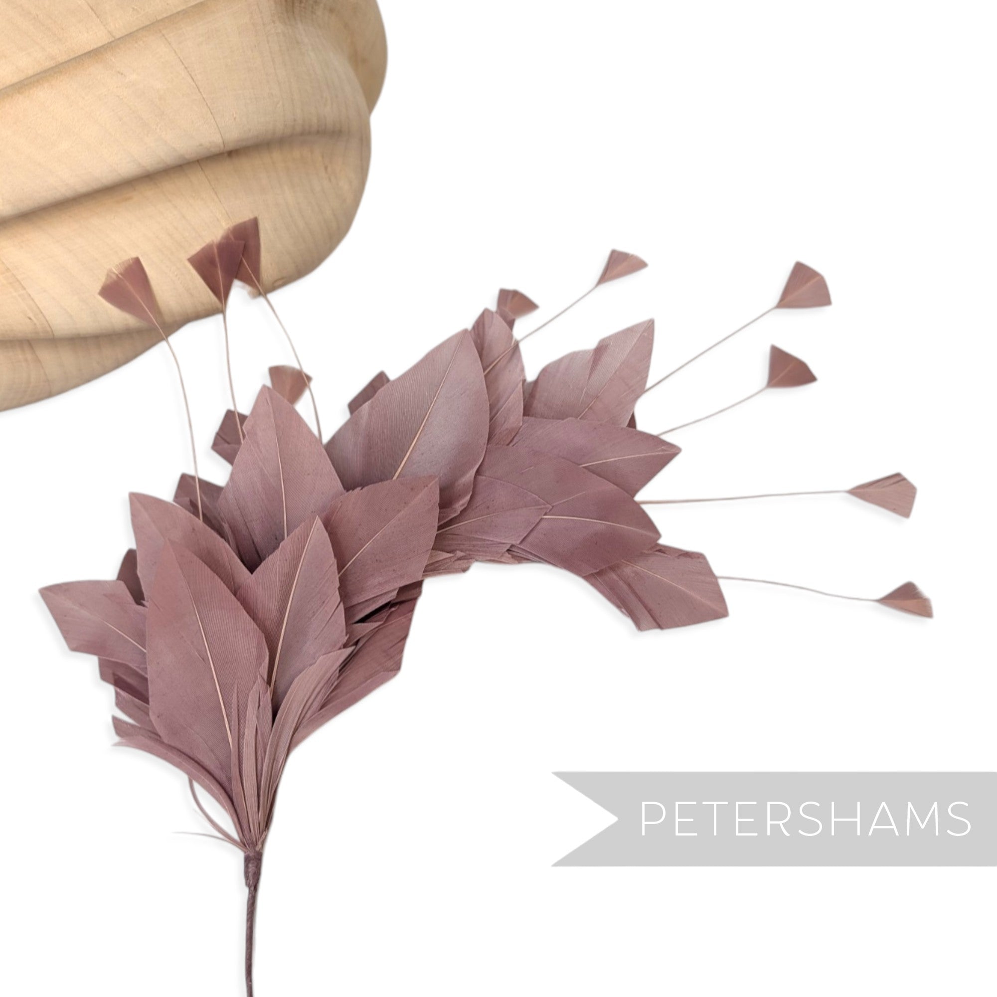 Stripped Diamond Coque & Goose Feather Wired Hat Mount