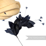 Stripped Diamond Coque & Goose Feather Wired Hat Mount