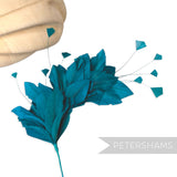 Stripped Diamond Coque & Goose Feather Wired Hat Mount