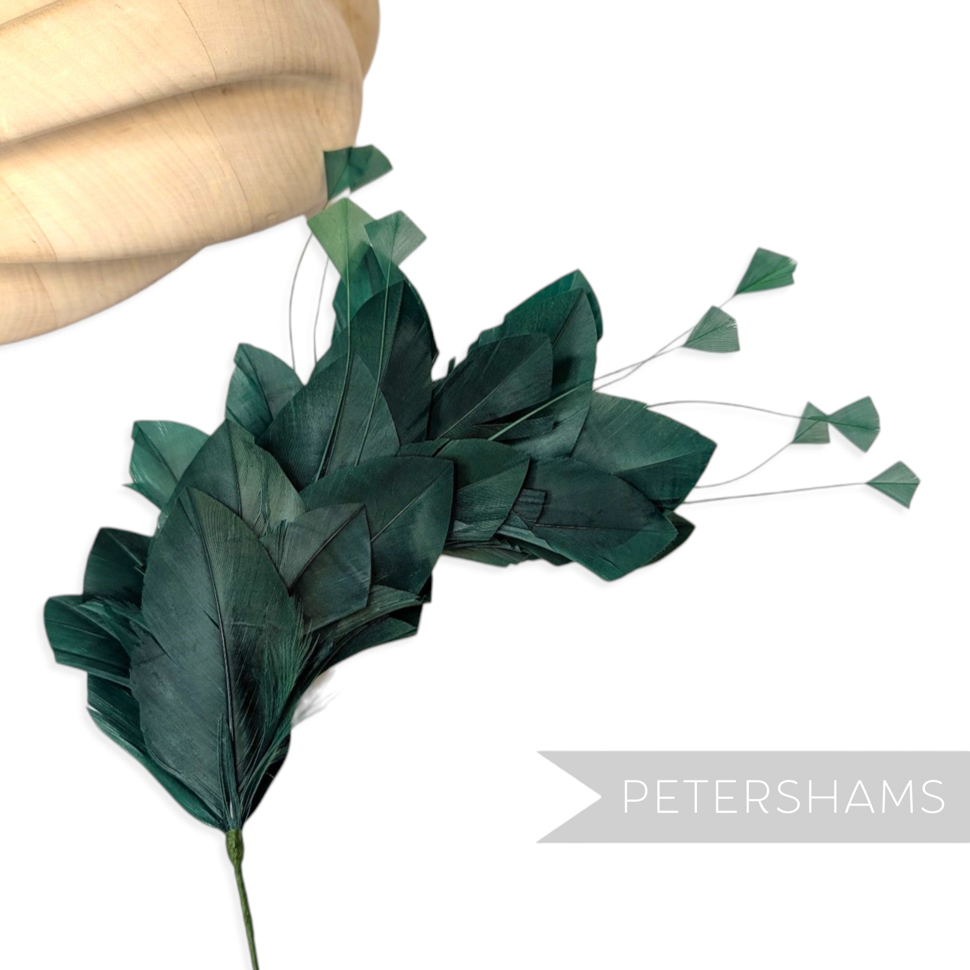 Stripped Diamond Coque & Goose Feather Wired Hat Mount