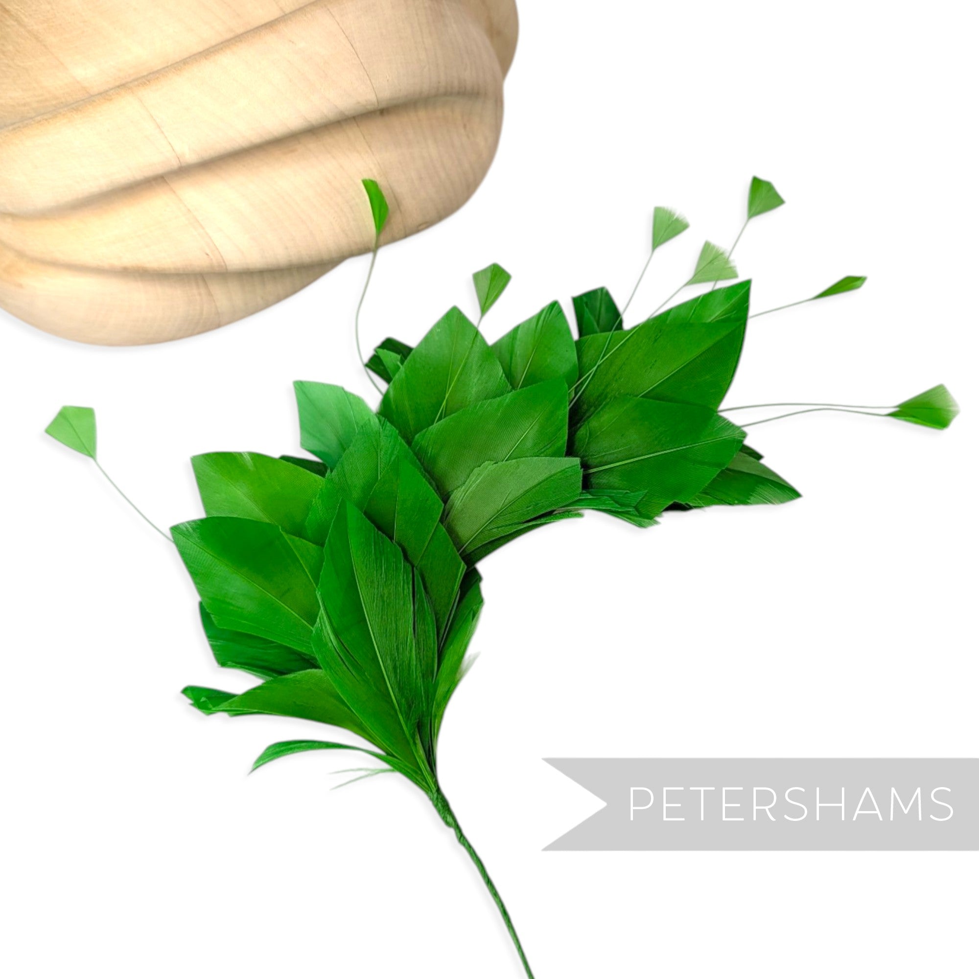 Stripped Diamond Coque & Goose Feather Wired Hat Mount