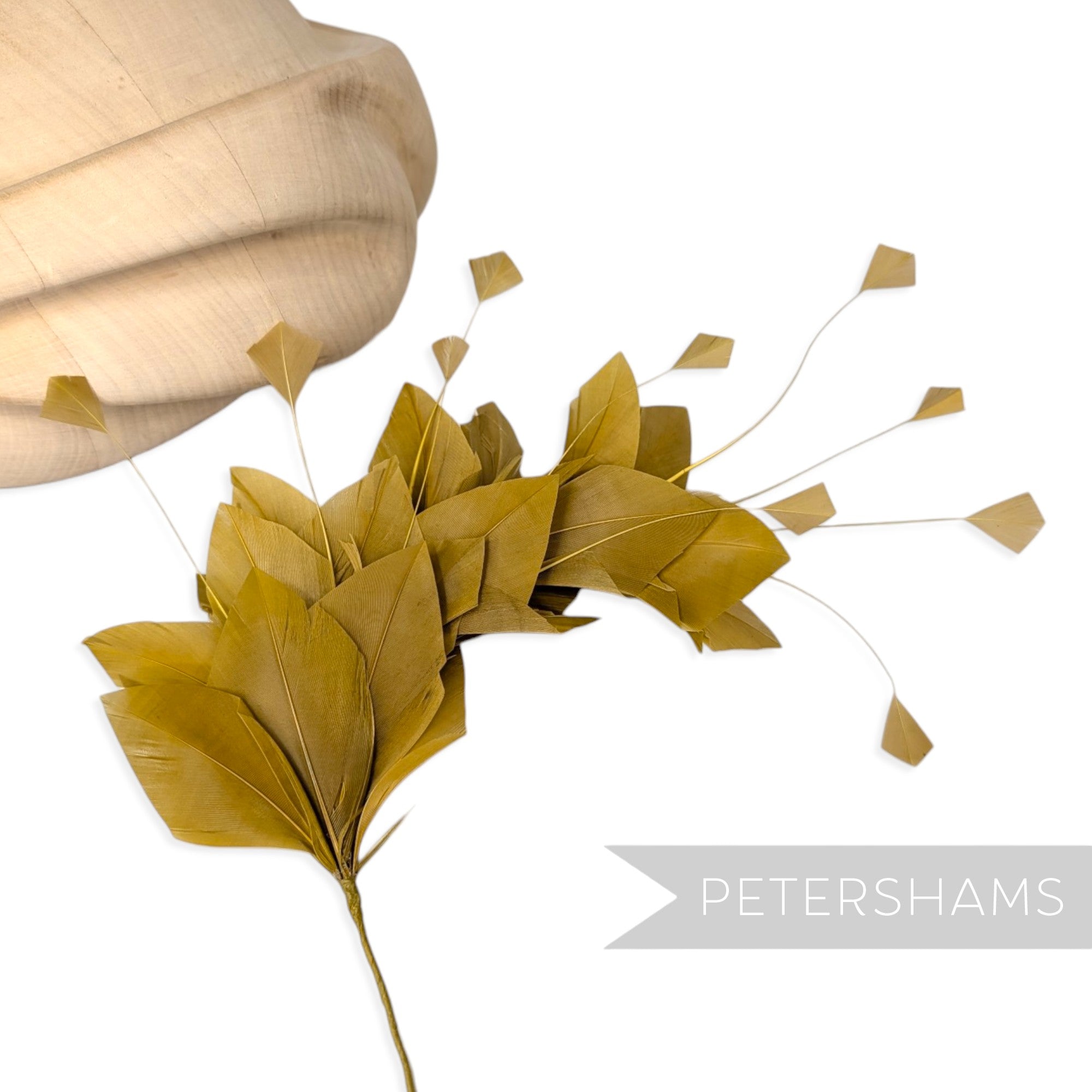 Stripped Diamond Coque & Goose Feather Wired Hat Mount