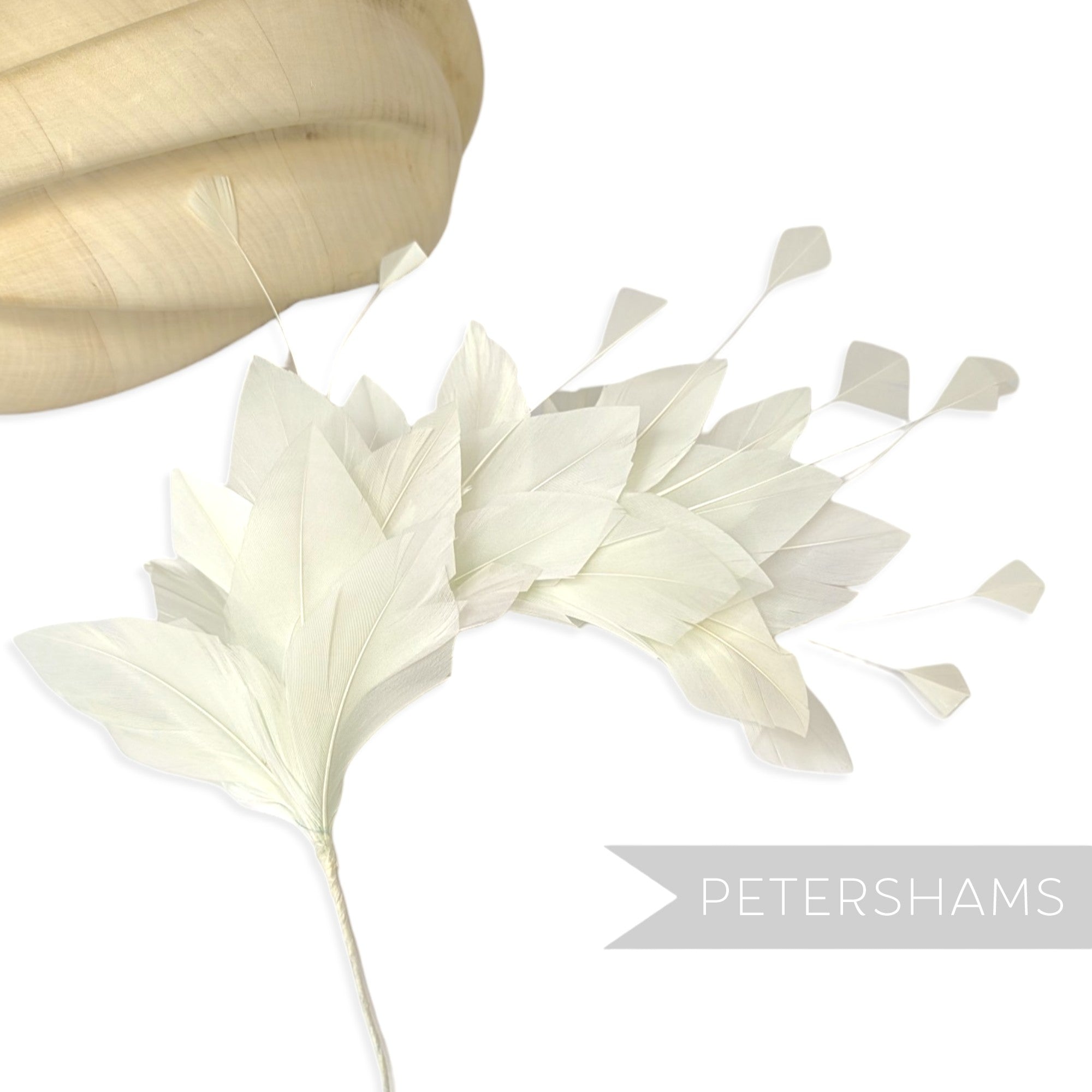 Stripped Diamond Coque & Goose Feather Wired Hat Mount