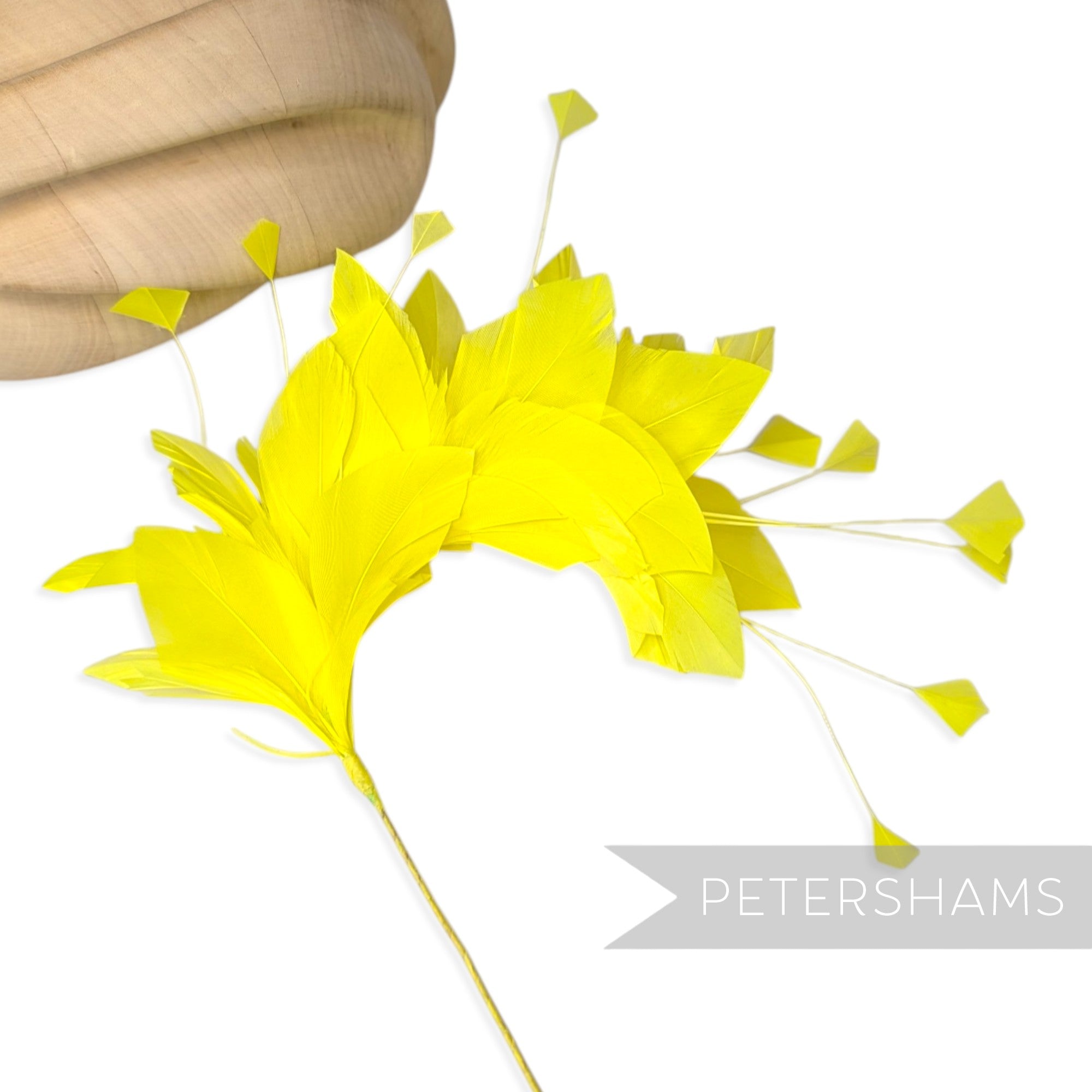 Stripped Diamond Coque & Goose Feather Wired Hat Mount