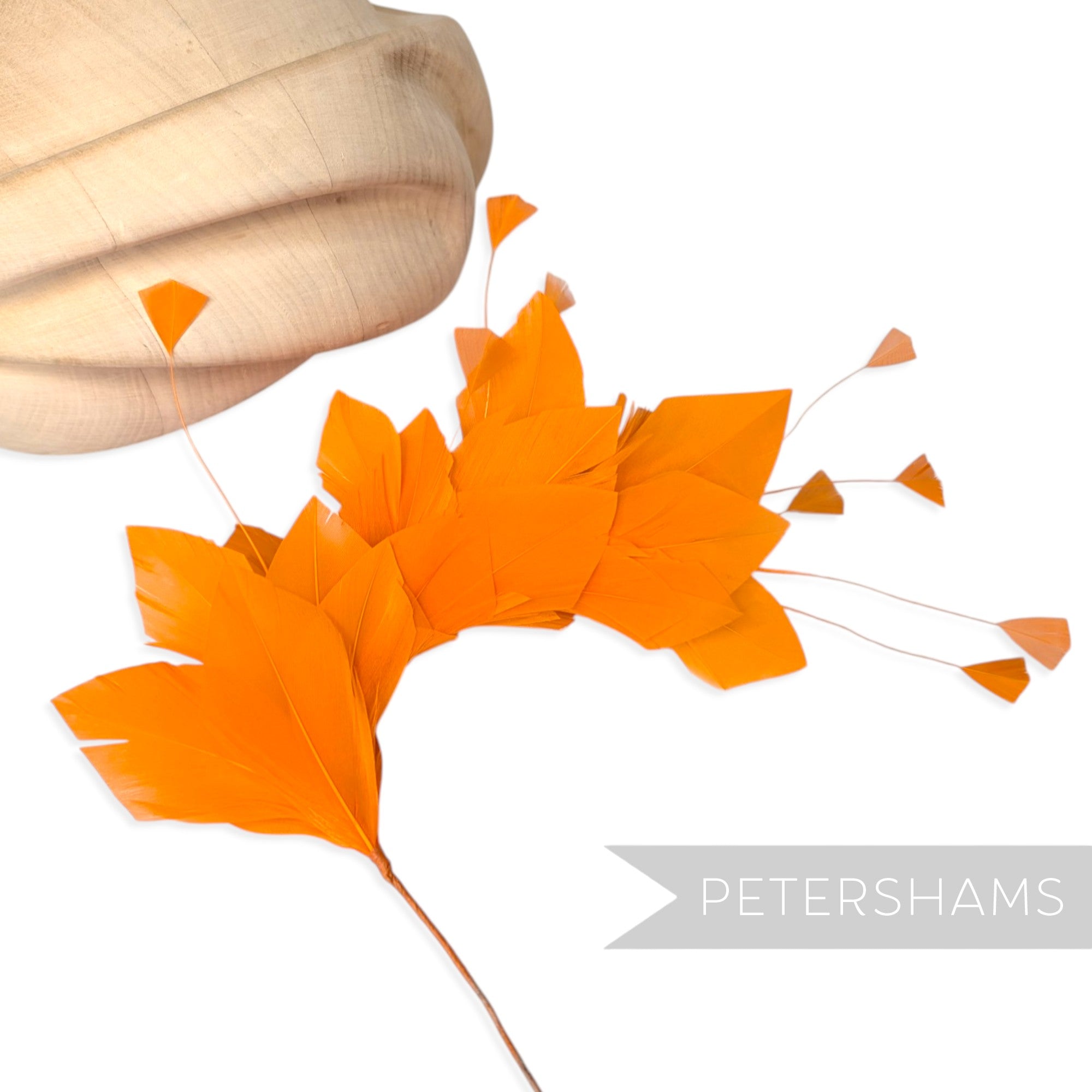 Stripped Diamond Coque & Goose Feather Wired Hat Mount