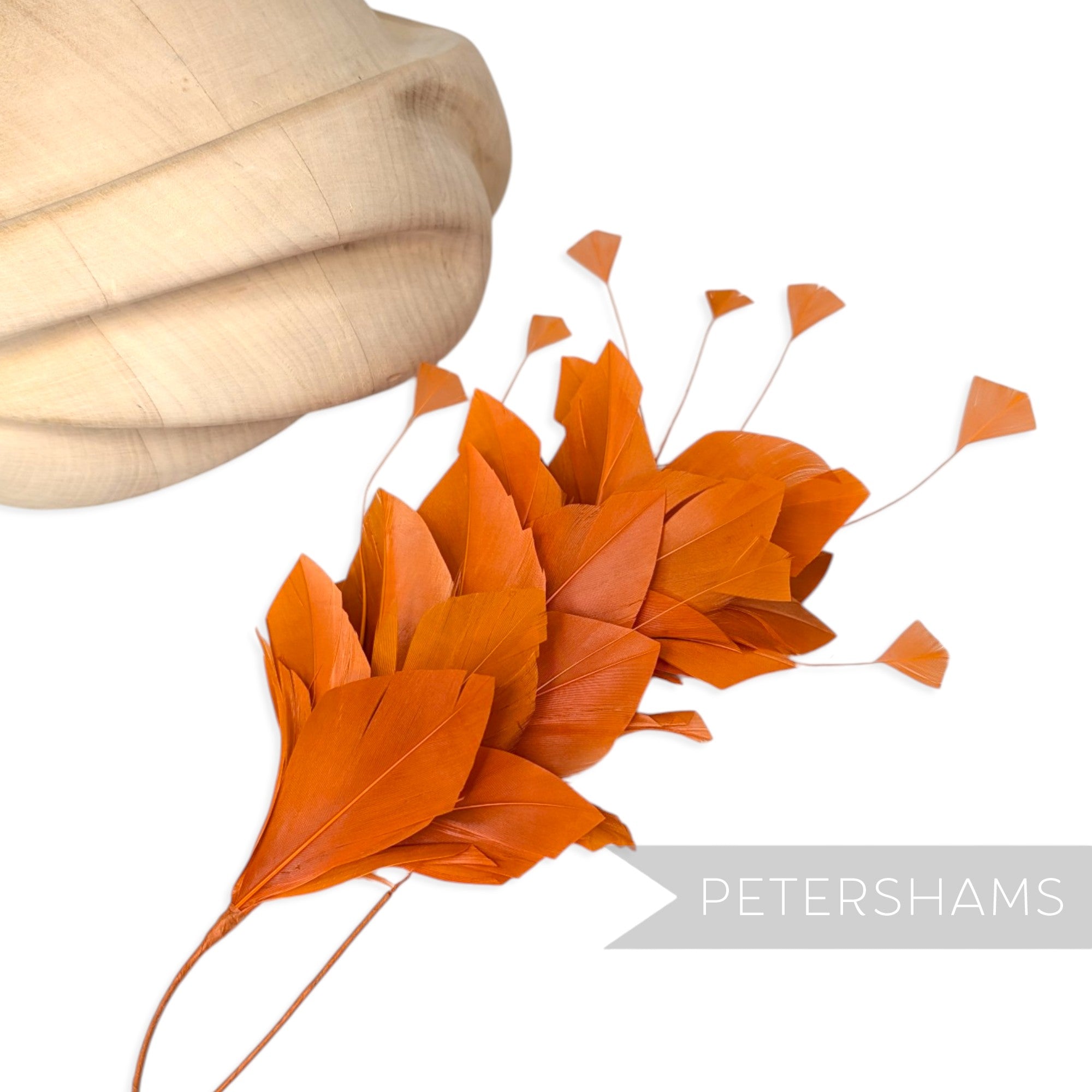 Stripped Diamond Coque & Goose Feather Wired Hat Mount