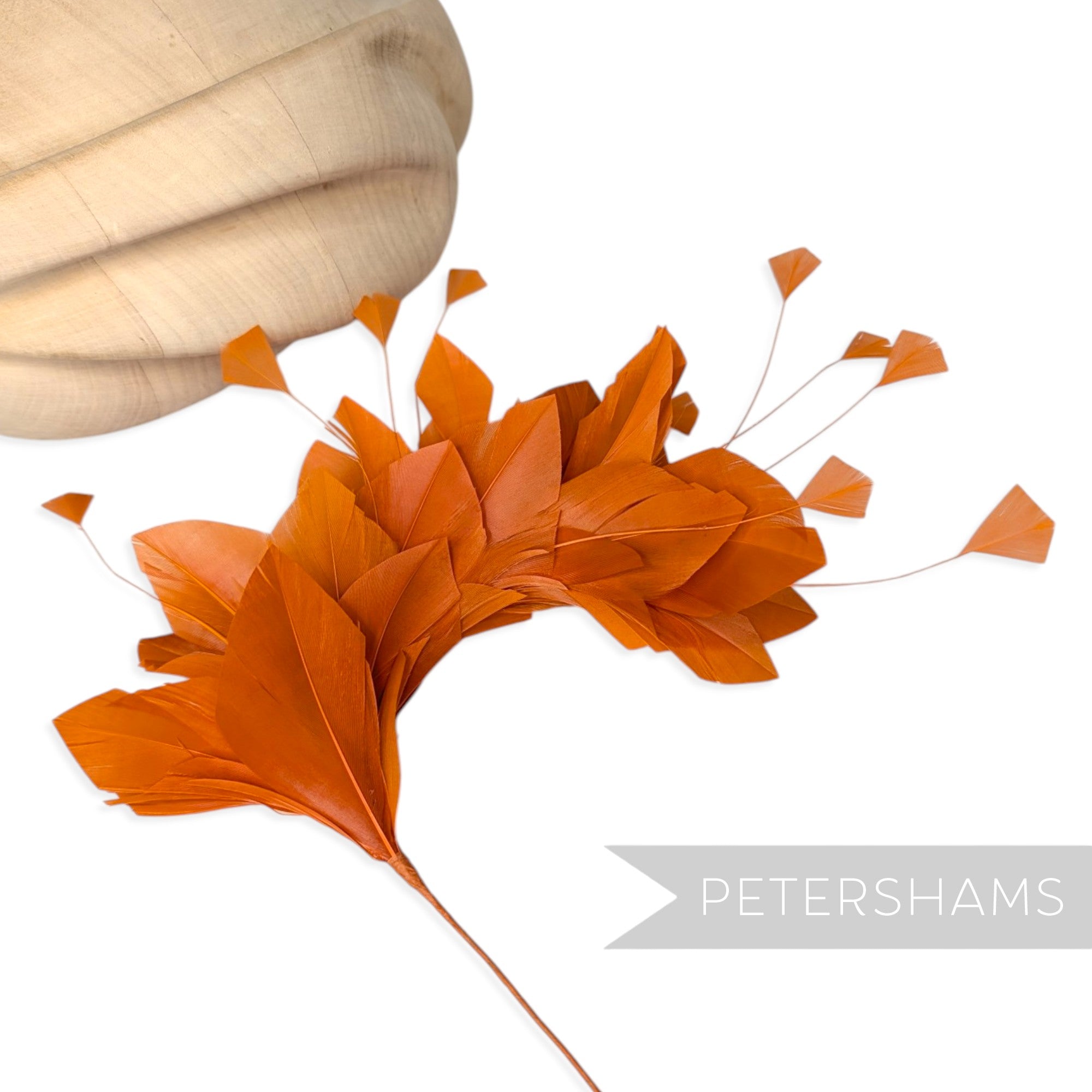 Stripped Diamond Coque & Goose Feather Wired Hat Mount