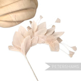 Stripped Diamond Coque & Goose Feather Wired Hat Mount