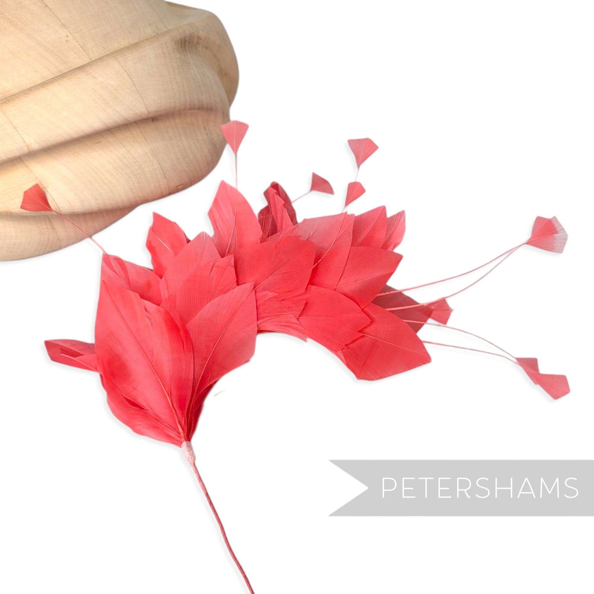 Stripped Diamond Coque & Goose Feather Wired Hat Mount