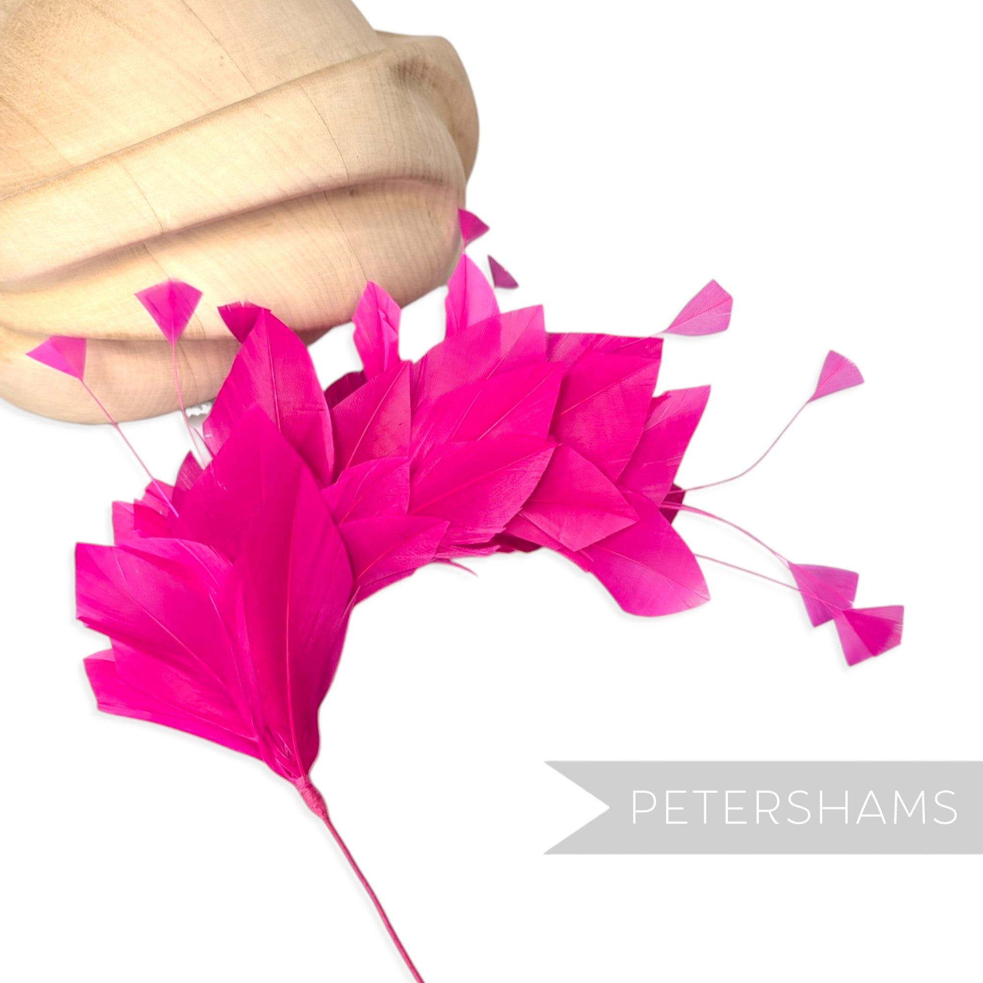 Stripped Diamond Coque & Goose Feather Wired Hat Mount