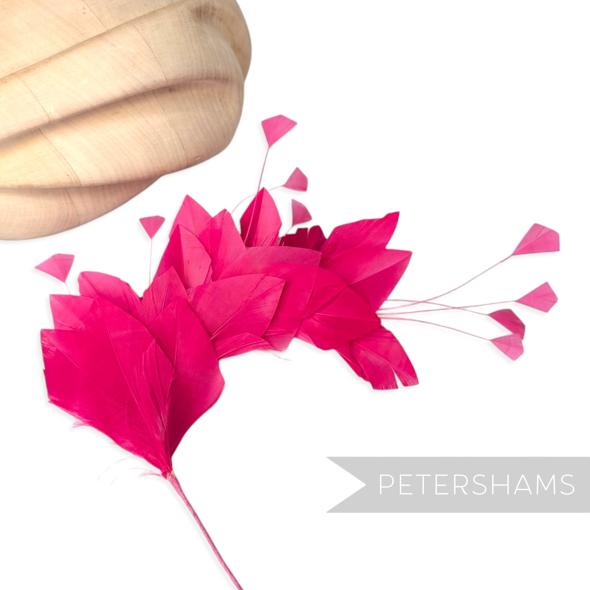 Stripped Diamond Coque & Goose Feather Wired Hat Mount