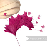 Stripped Diamond Coque & Goose Feather Wired Hat Mount