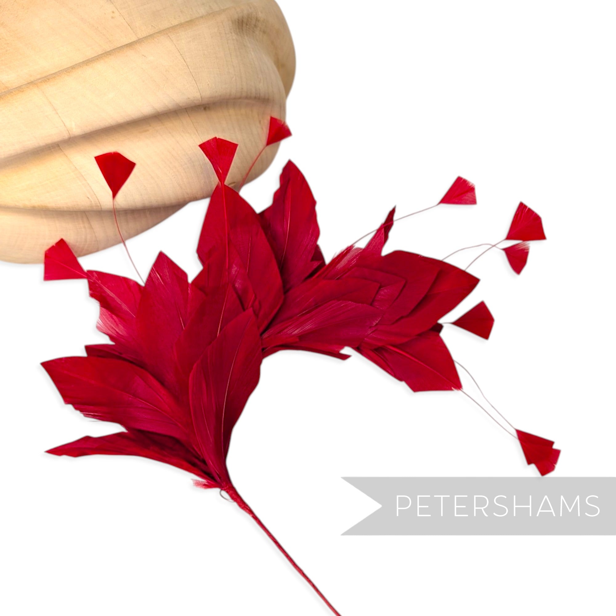 Stripped Diamond Coque & Goose Feather Wired Hat Mount