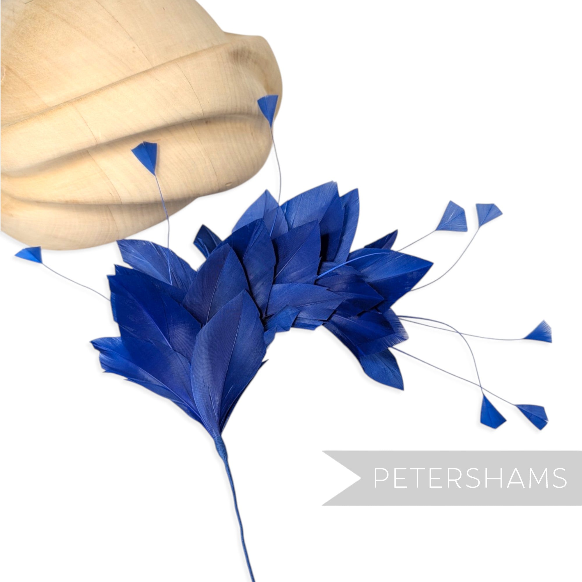 Stripped Diamond Coque & Goose Feather Wired Hat Mount