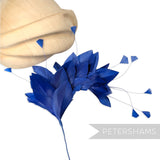 Stripped Diamond Coque & Goose Feather Wired Hat Mount