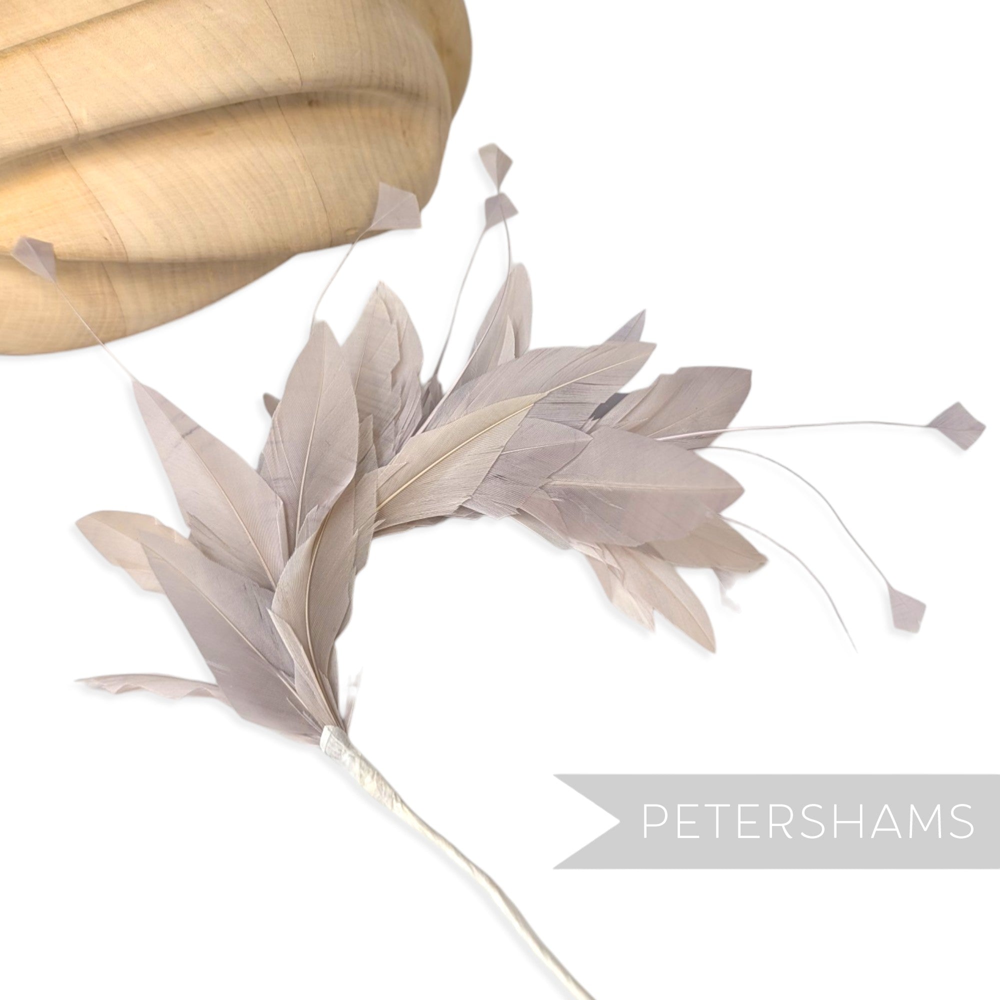 Stripped Diamond Coque & Goose Feather Wired Hat Mount