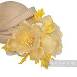 'Miranda' Silk & Organza Magnolia Millinery Flower Hat Mount