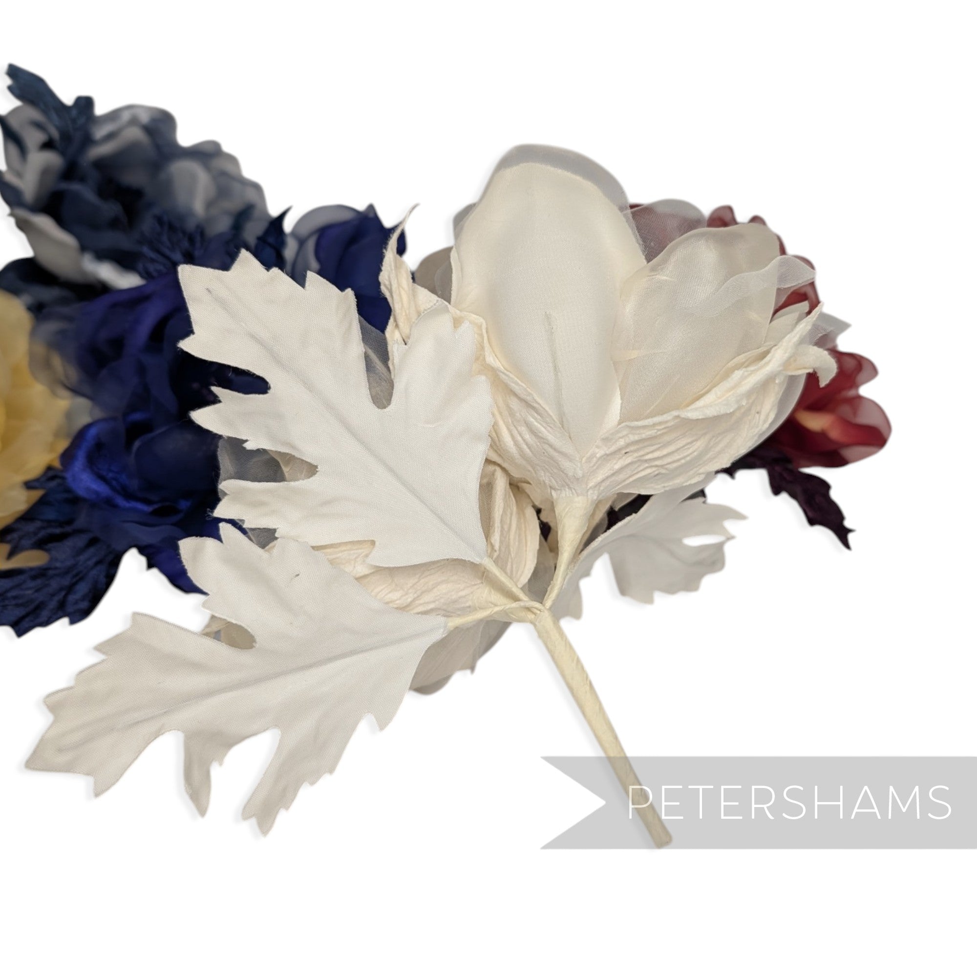 'Miranda' Silk & Organza Magnolia Millinery Flower Hat Mount