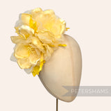'Miranda' Silk & Organza Magnolia Millinery Flower Hat Mount