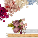 'Felicity' Satin, Velvet & Organza Ranunculus Flower Hat Mount