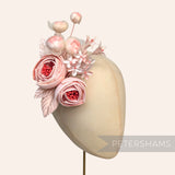 'Felicity' Satin, Velvet & Organza Ranunculus Flower Hat Mount
