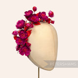 'Ella' Silk & Organza Wired Flower Branch Millinery Hat Mount