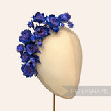 'Ella' Silk & Organza Wired Flower Branch Millinery Hat Mount