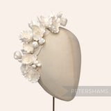 'Ella' Silk & Organza Wired Flower Branch Millinery Hat Mount