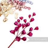 'Tulisa' Silk Flower Bud Wired Branch Millinery Hat Mount