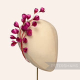 'Tulisa' Silk Flower Bud Wired Branch Millinery Hat Mount