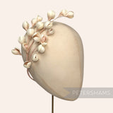 'Tulisa' Silk Flower Bud Wired Branch Millinery Hat Mount