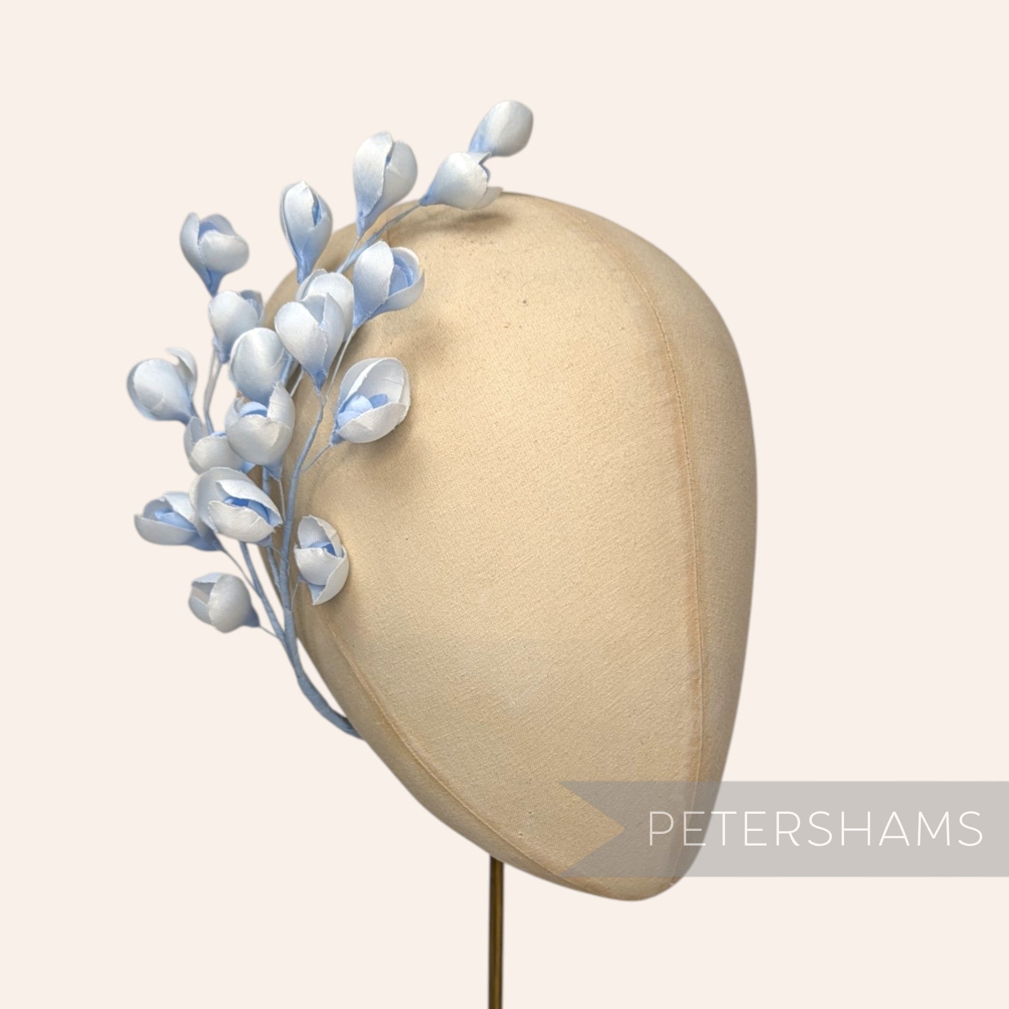 'Tulisa' Silk Flower Bud Wired Branch Millinery Hat Mount